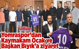 Yomraspor’dan Kaymakam Ocak ve Belediye Başkanı Bıyık’a ziyaret