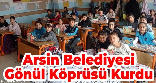 ARSİN BELEDİYESİ GÖNÜL KÖPRÜSÜ KURDU