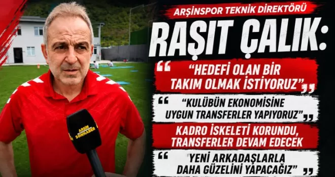 Arsinspor Teknik Direktörü Raşit Çalık Hedefi Açıkladı: “İlk Hedefimiz Play-Off”