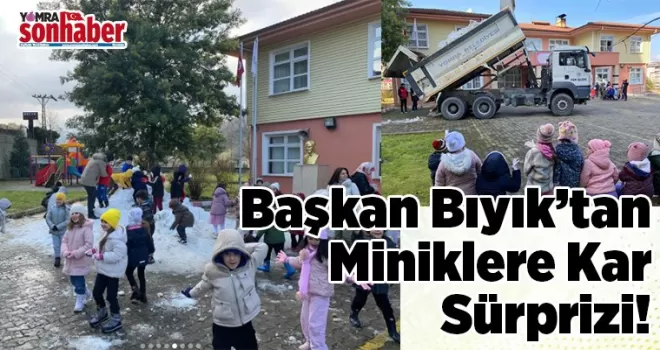 Başkan Bıyık’tan Miniklere Kar Sürprizi!