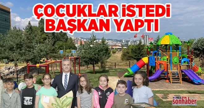 Başkan çocukların isteğini kırmadı