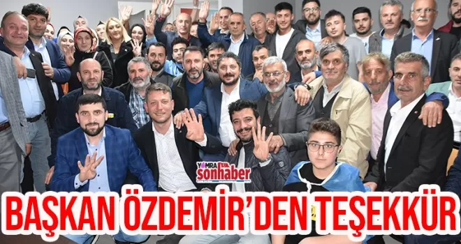 Başkan Özdemir’den teşekkür