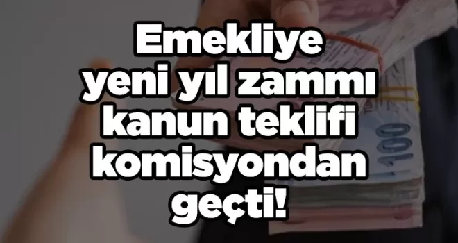 Emekliye yeni yıl zammı kanun teklifi komisyondan geçti