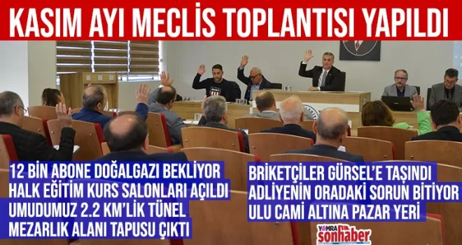 KASIM AYI MECLİS TOPLANTISI YAPILDI