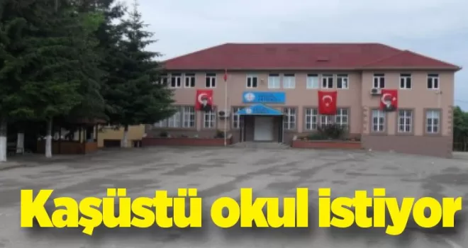 Kaşüstü okul istiyor