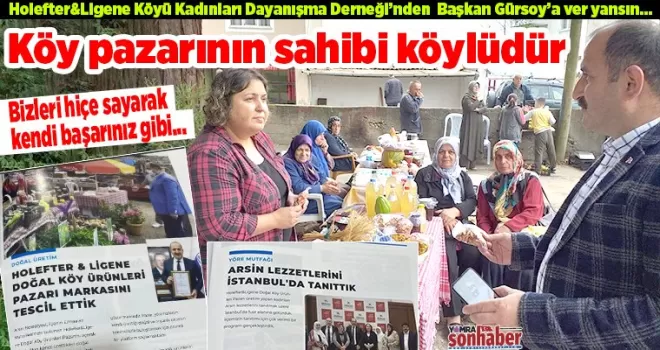Köy pazarının sahibi köylüdür