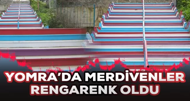 Merdivenler rengarenk oldu