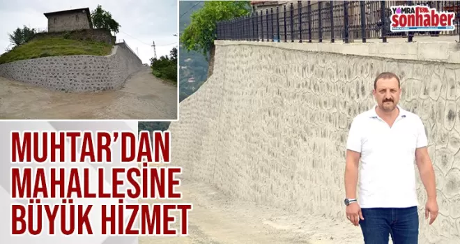 Muhtar Bayrak’tan duvar teşekkürü