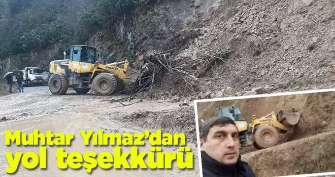 Muhtar Yılmaz'dan yol  teşekkür