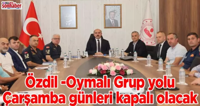 Özdil -Oymalı Grup yolu Çarşamba günleri kapalı olacak