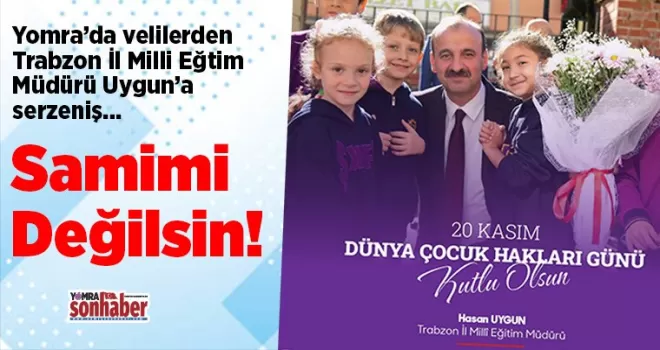 Samimi Değilsin…!