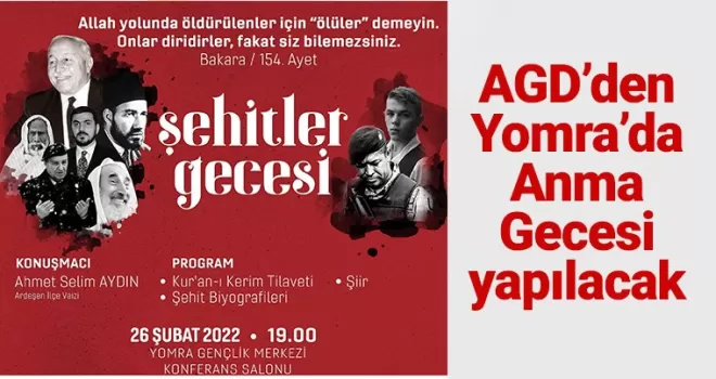 Şehitler Anılacak..