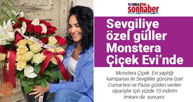 Sevgiliye özel güller Monstera Çiçek Evi’nde