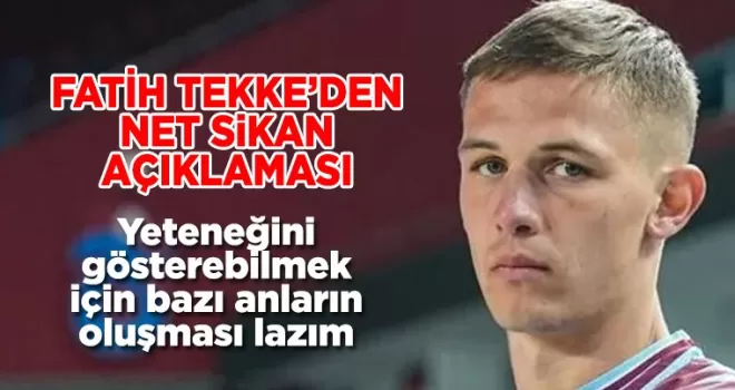 Tekke’den net açıklama