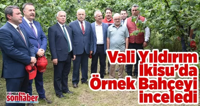 Vali Aziz Yıldırım İkisu’da Örnek Bahçeyi inceledi