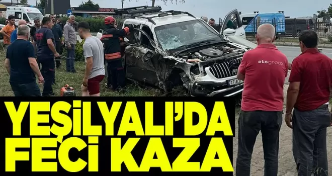Yeşilyalı’da feci kaza! Yeşil alana çıktı...