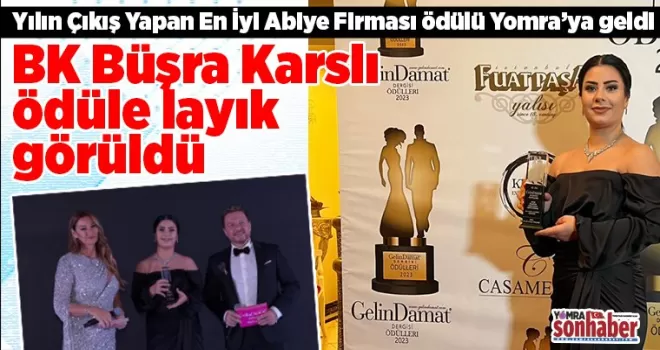 Yılın Çıkış Yapan En İyi Abiye Firması ödülü Yomra’ya geldi