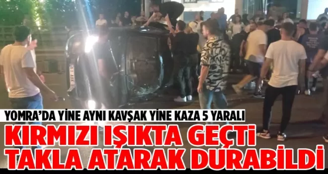 Yine aynı kavşak  Yine kaza….5 yaralı