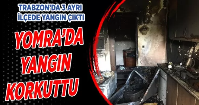 Yomra'da apartmanın 5. katında çıkan  yangın korkuttu