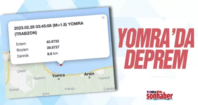 Yomra’da deprem 