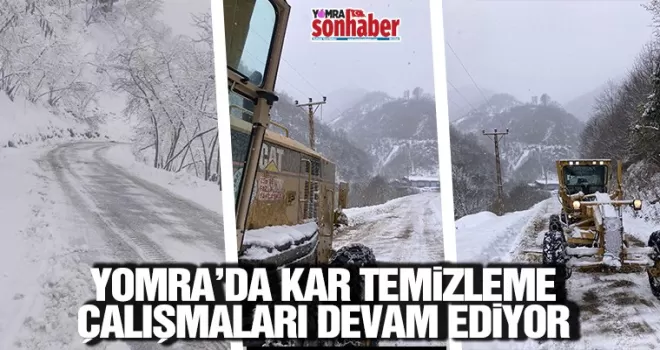 Yomra’da kar çalışmaları devam ediyor