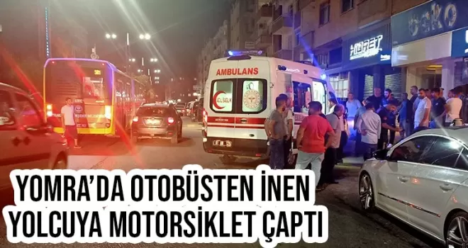 Yomra’da otobüsten inen yolcuya motorsiklet çaptı