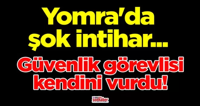 Yomra’da şok intihar...