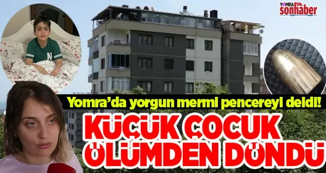 Yomra’da yorgun mermi pencereyi deldi! Küçük çocuk ölümden döndü