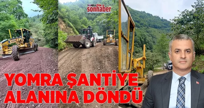 Yomra şantiye alanına döndü